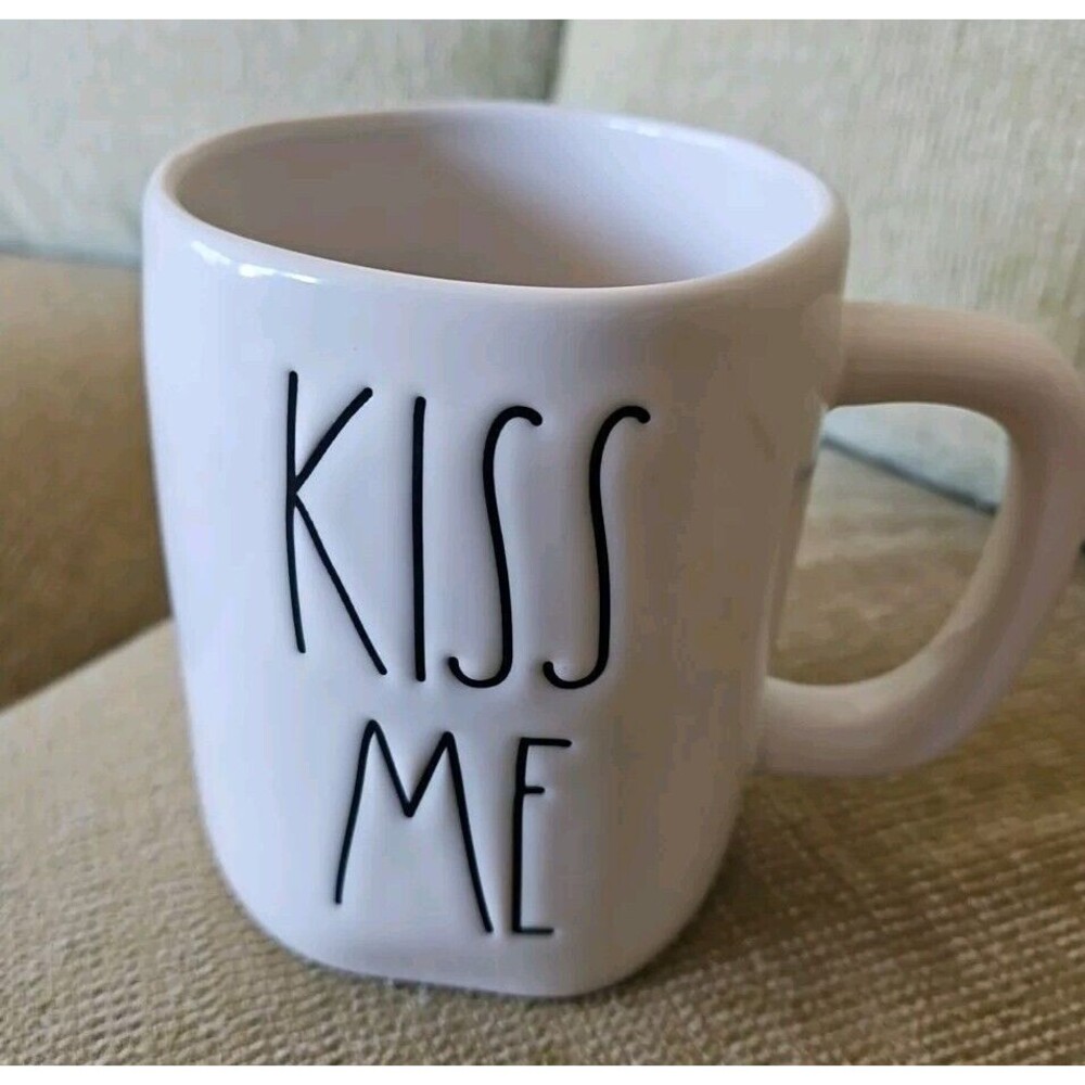 Rae Dunn Artisan Collection by Magenta  "Kiss Me" Coffee Mug NWT